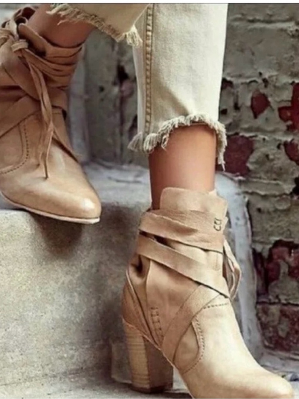 Free People Leather Wrap Ankle Boots. MAKE ME AN OFFER!